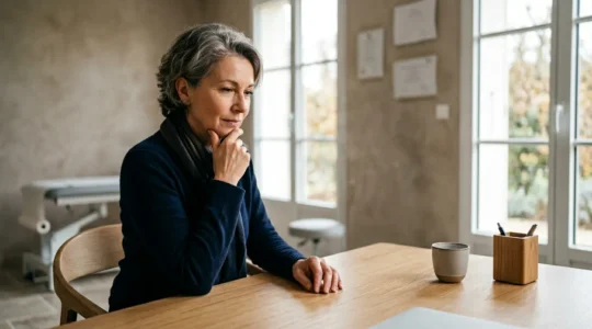 Patient comparant différentes options de centres auditifs pour son suivi