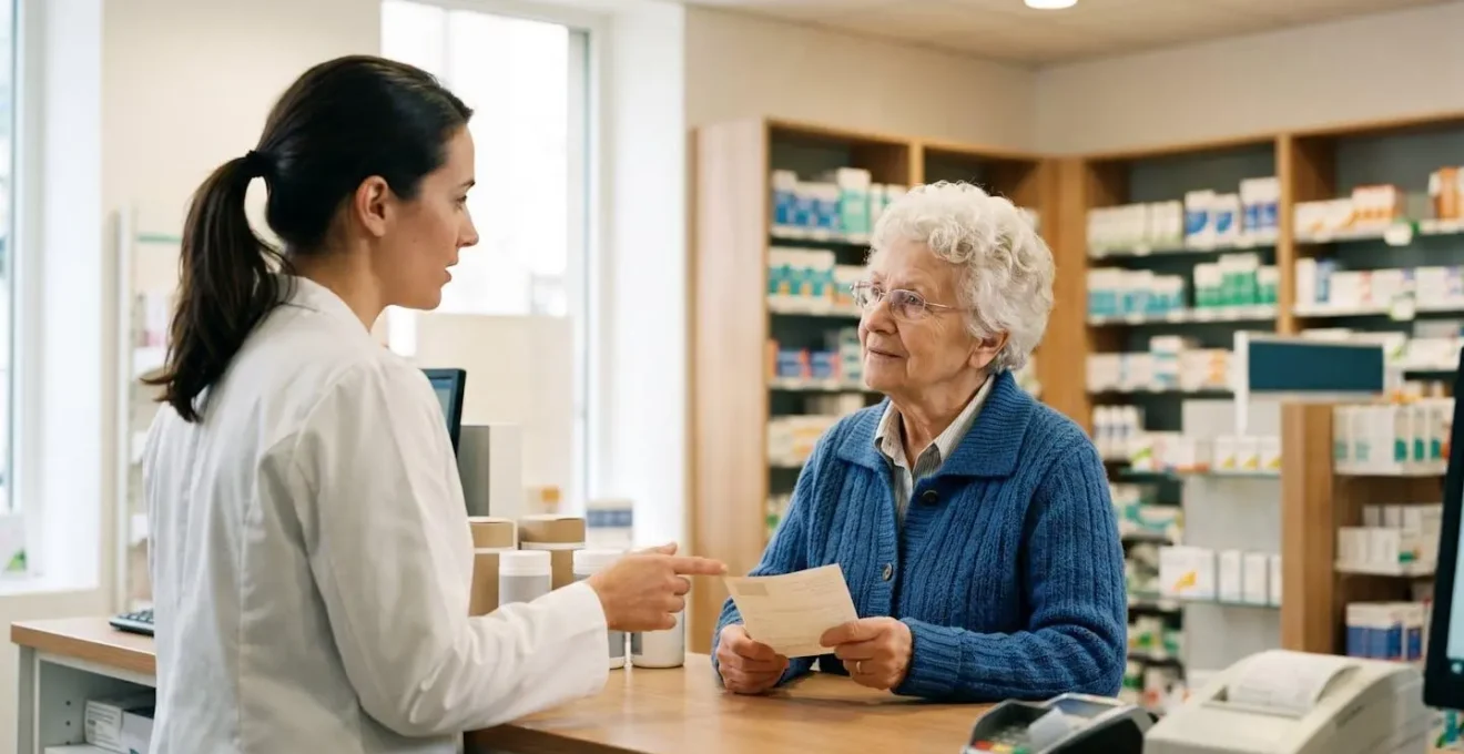Échange entre un senior et un professionnel de santé dans un environnement médical