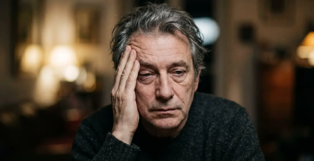 Personne d'âge mûr montrant des signes de fatigue auditive et cognitive en fin de journée