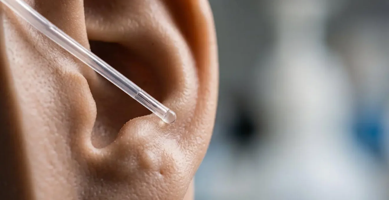 Gros plan sur un équipement de mesure audioprothétique de haute précision avec sonde fine