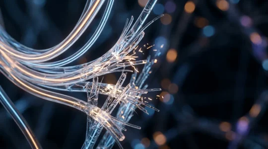 Représentation conceptuelle du traitement auditif central et de la transmission des signaux sonores dans le cerveau